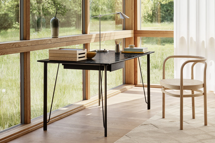 FH3605 Desk by Fritz Hansen, showing FH3605 desk in live shot.