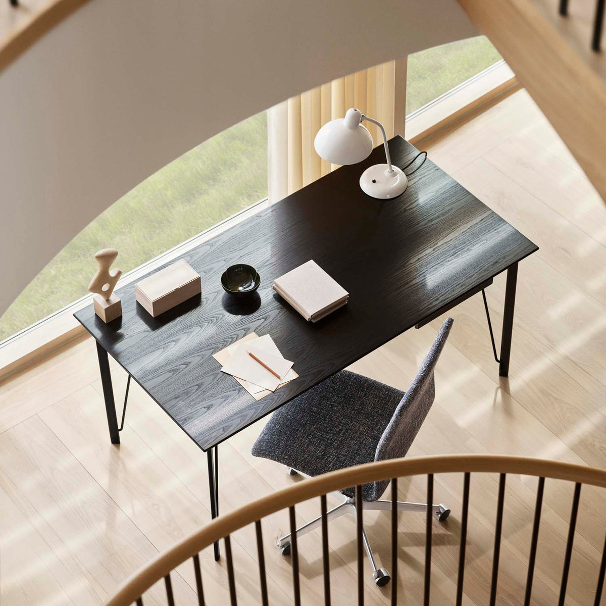FH3605 Desk by Fritz Hansen, showing FH3605 desk in live shot.