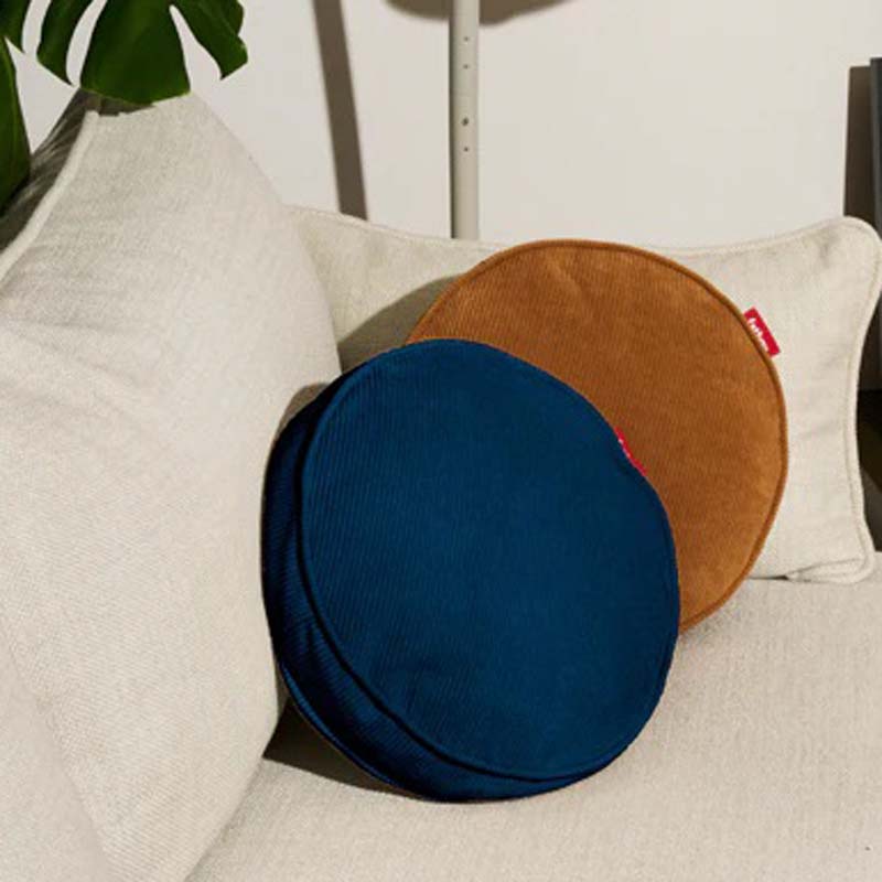 Recycled Cord Pill Pillow by Fatboy, showing recycled cord pill pillow in live shot.