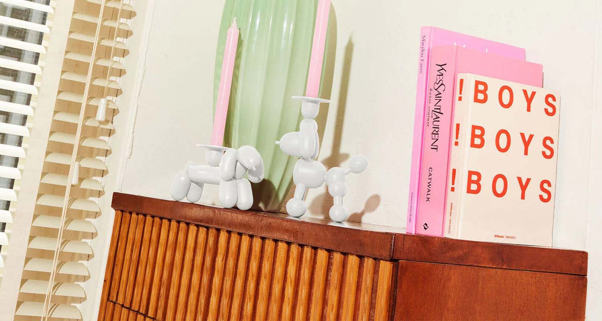 Can-Dolly Candle Holder by Fatboy, showing can-dolly candle holder in live shot.