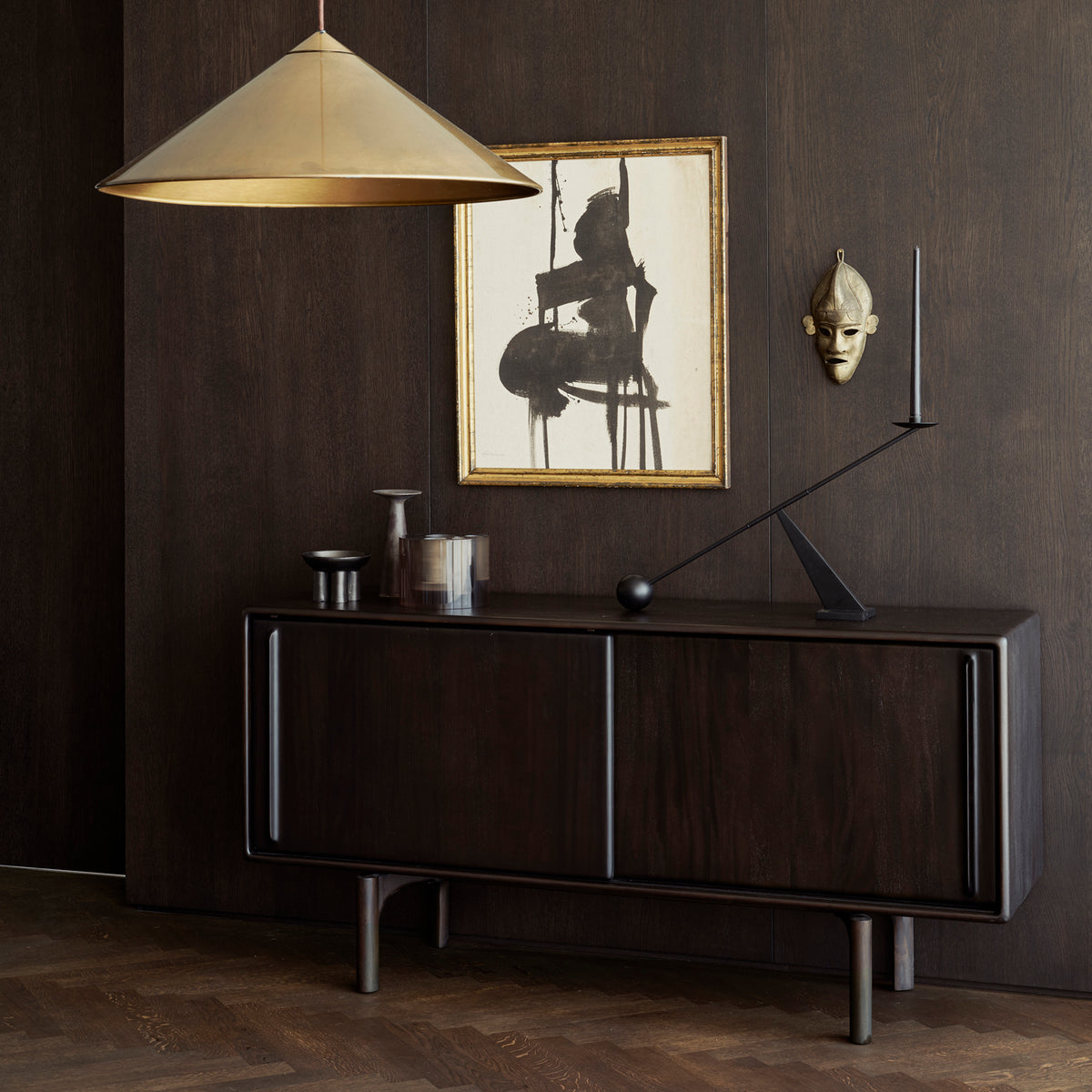 Flow Sideboard by Ethnicraft, showing flow sideboard in live shot.