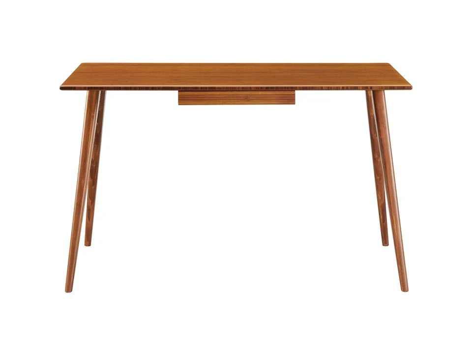 Studio Plus Desk by Greenington, showing front view of studio plus desk in live amber.