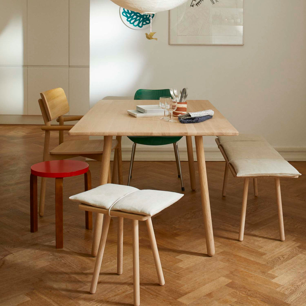 Georg Bench by Skagerak, showing georg bench in live shot.
