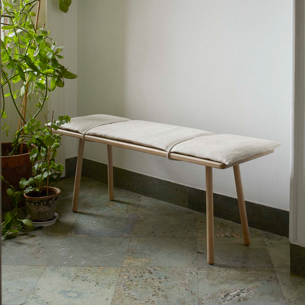Georg Bench by Skagerak, showing georg bench in live shot.