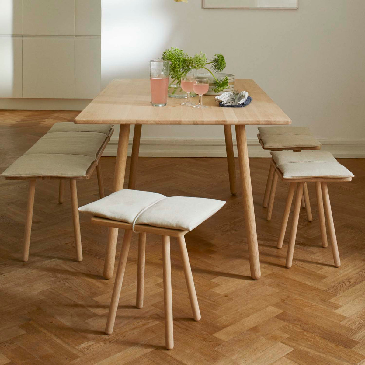 Georg Stool by Skagerak, showing georg stool in live shot.
