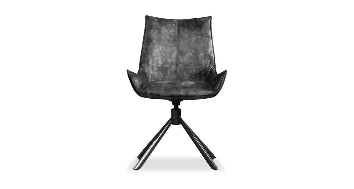 Giulia Swivel Dining Chair by Mobital, showing front view of giulia swivel dining chair.