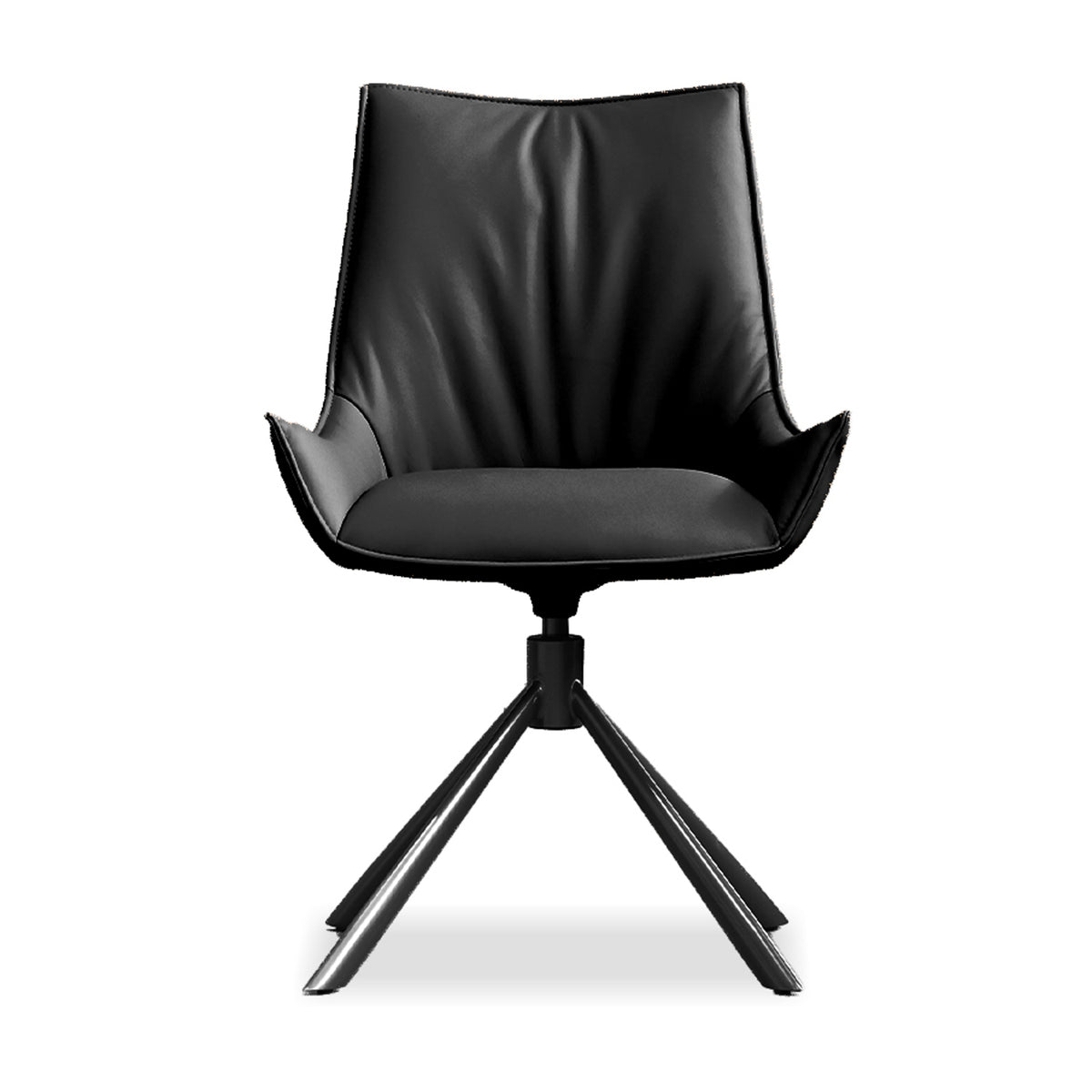 Giulia Swivel Dining Chair by Mobital, showing front view of giulia swivel dining chair.