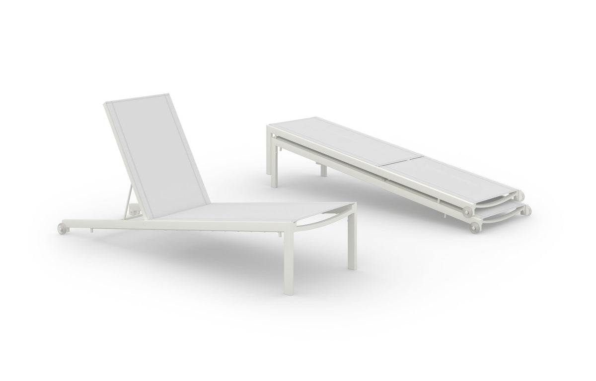 Bondi Chaise Lounge (Full Sling) by Mamagreen - Grade K, Ultra Durable Aluminum Cotton.