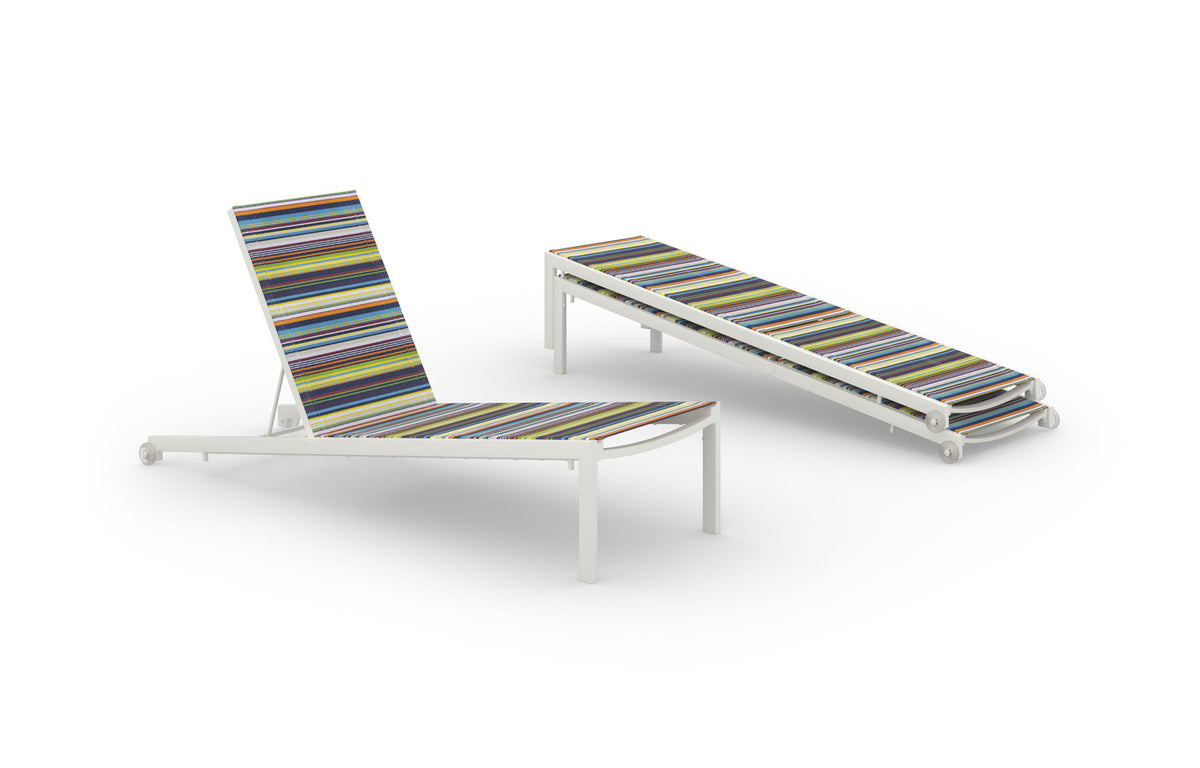 Bondi Chaise Lounge (Full Sling) by Mamagreen - Grade Q, Ultra Durable Aluminum Cotton.