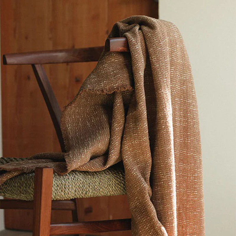 Handloom Plaid by Lorena Canals, showing handloom plaid in live shot.
