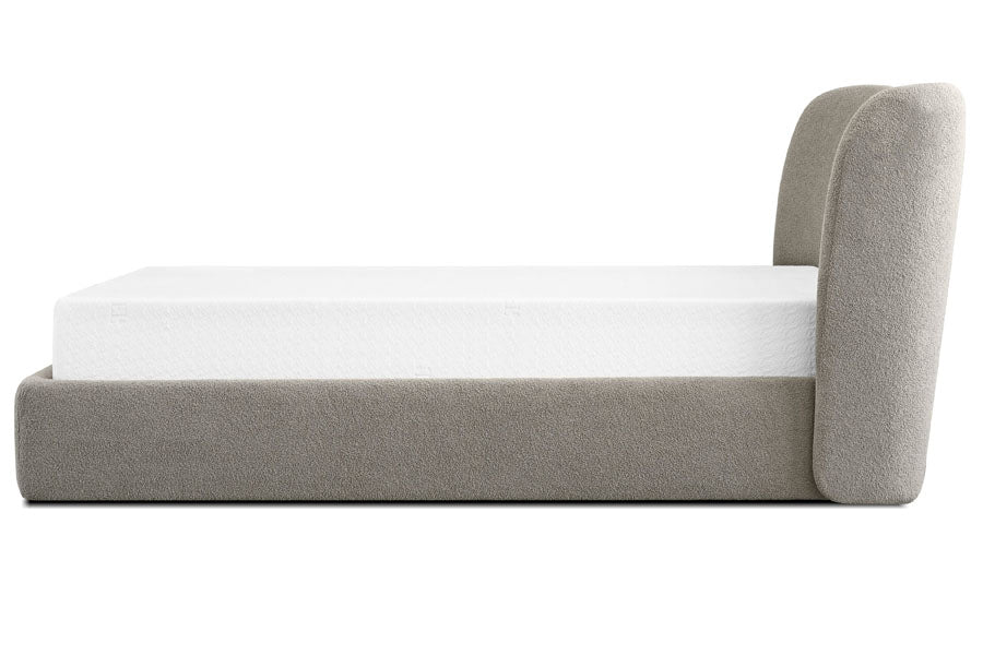 Harlow Storage Bed by Mobital, showing side view of harlow storage bed.