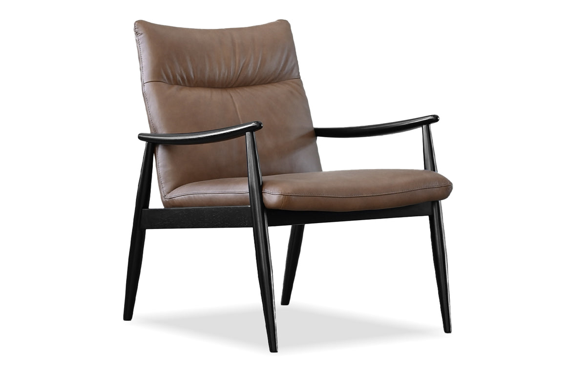 Inga Lounge Chair by Mobital - Cacao Brown Sauvage Leather.