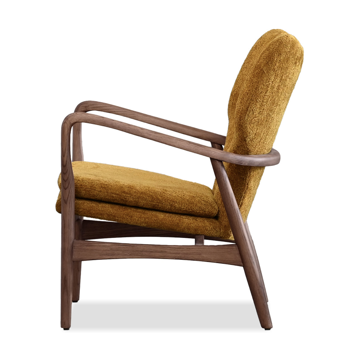 Ingrid Lounge Chair by Mobital, showing side view of ingrid lounge chair.
