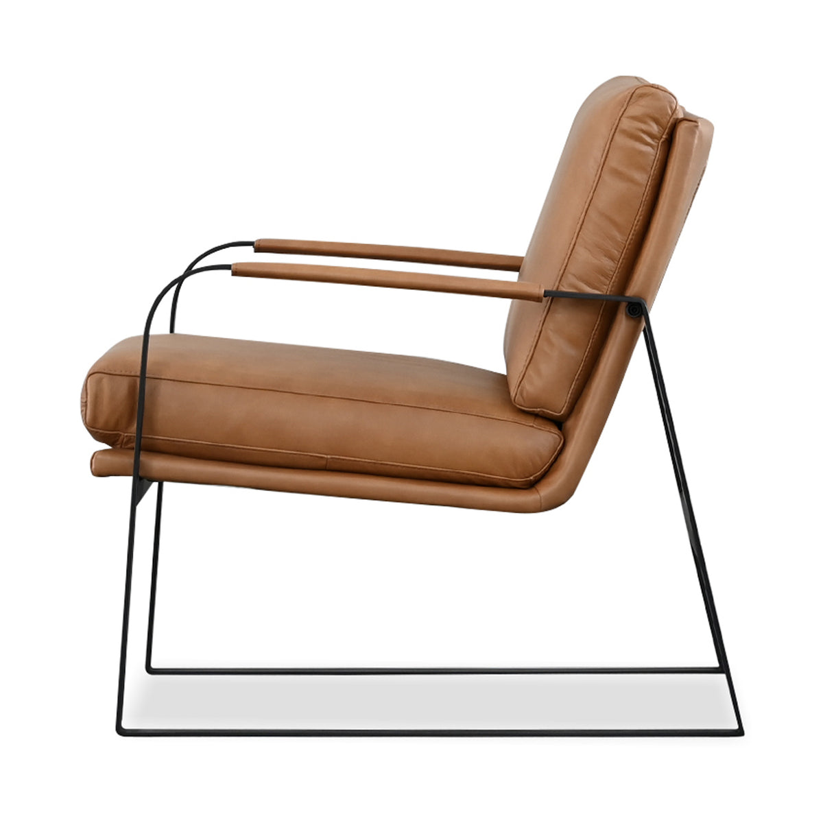 Jameson Lounge Chair by Mobital, showing side view of jameson lounge chair.