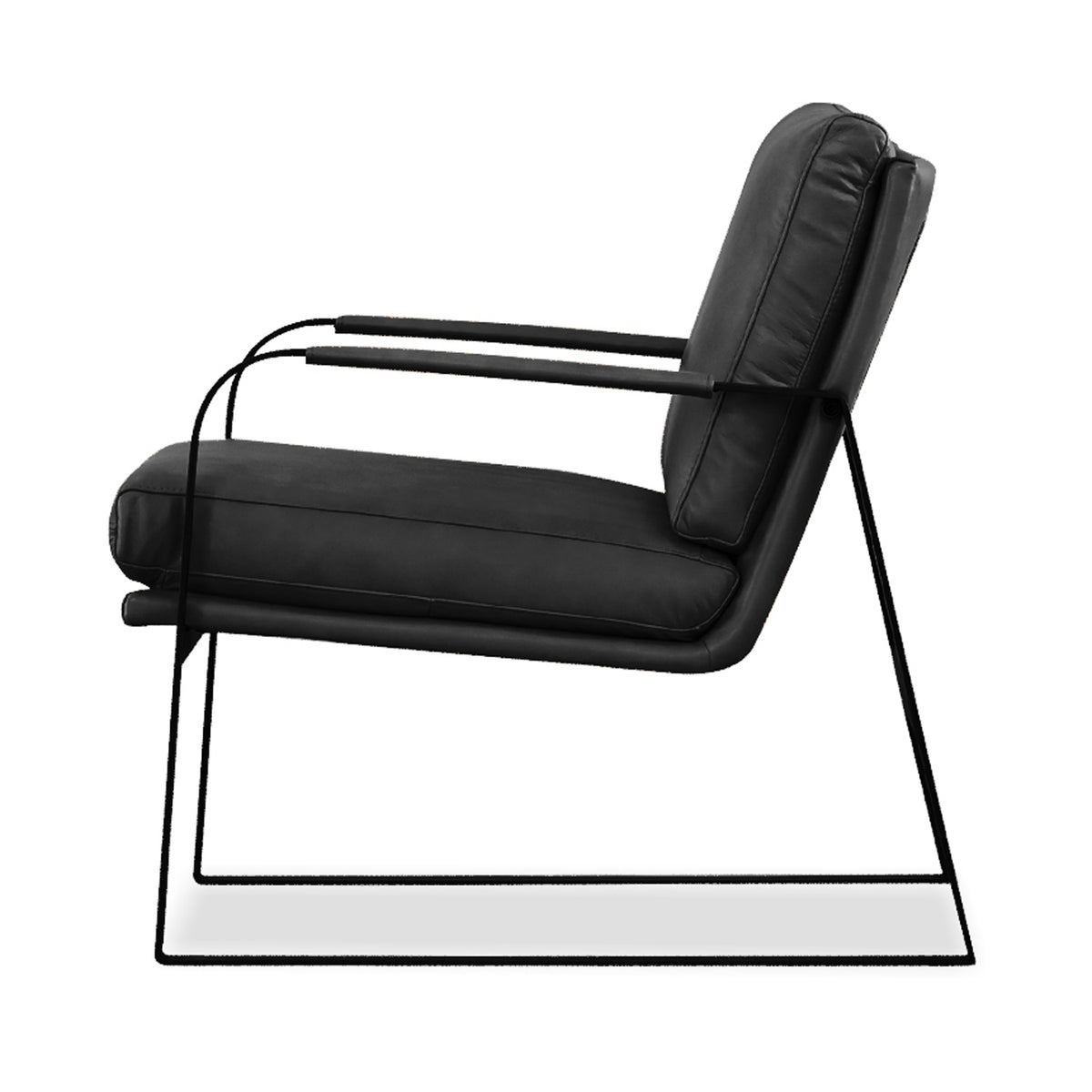 Jameson Lounge Chair by Mobital, showing side view of jameson lounge chair.