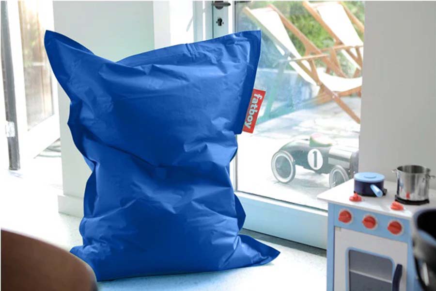 Junior Beanbag Chair by Fatboy, showing Junior beanbag chair in live shot.