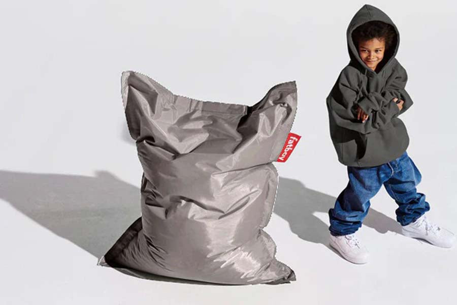 Junior Beanbag Chair by Fatboy, showing Junior beanbag chair in live shot.