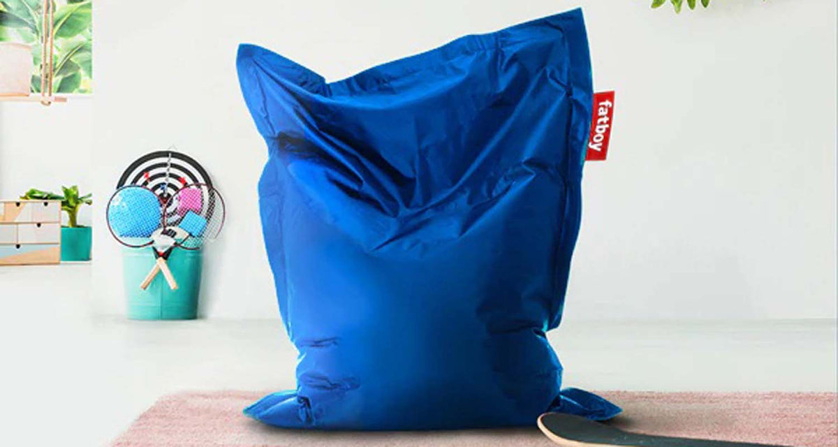 Junior Beanbag Chair by Fatboy, showing Junior beanbag chair in live shot.