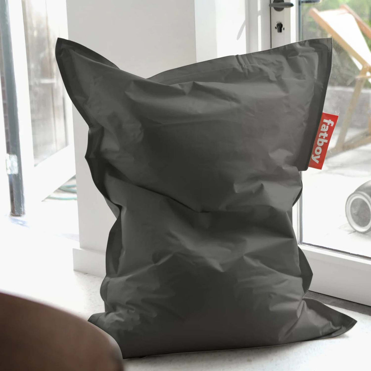 Junior Beanbag Chair by Fatboy, showing Junior beanbag chair in live shot.