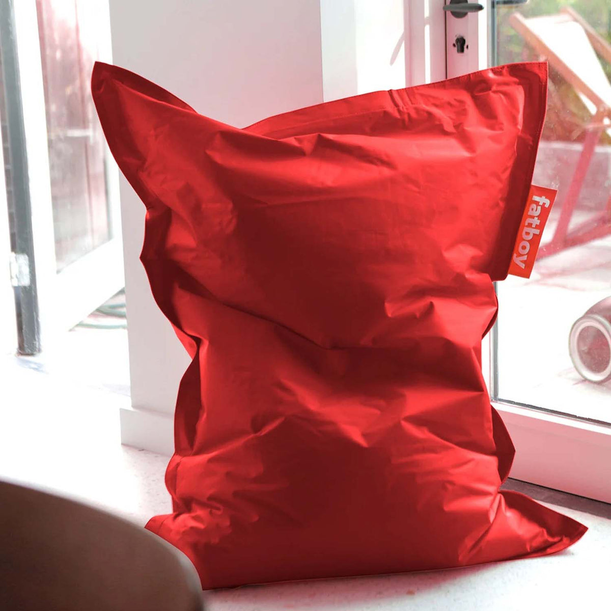Junior Beanbag Chair by Fatboy, showing Junior beanbag chair in live shot.