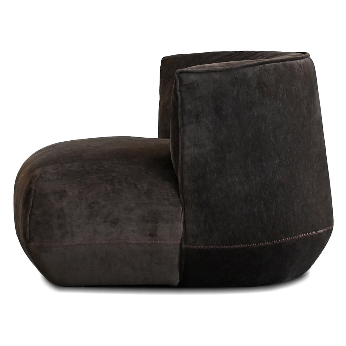 Kitsui Lounge Chair by Mobital, showing side view of kitsui lounge chair.