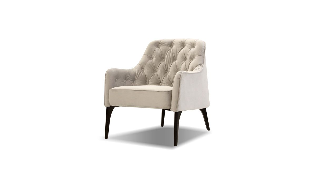 Ellington Occasional Chair in Oyster Velvet