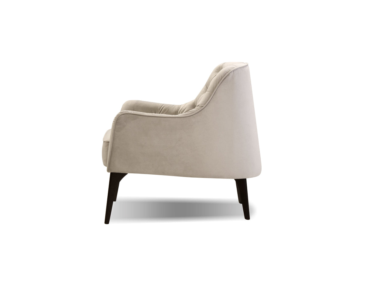Ellington Occasional Chair in Oyster Velvet