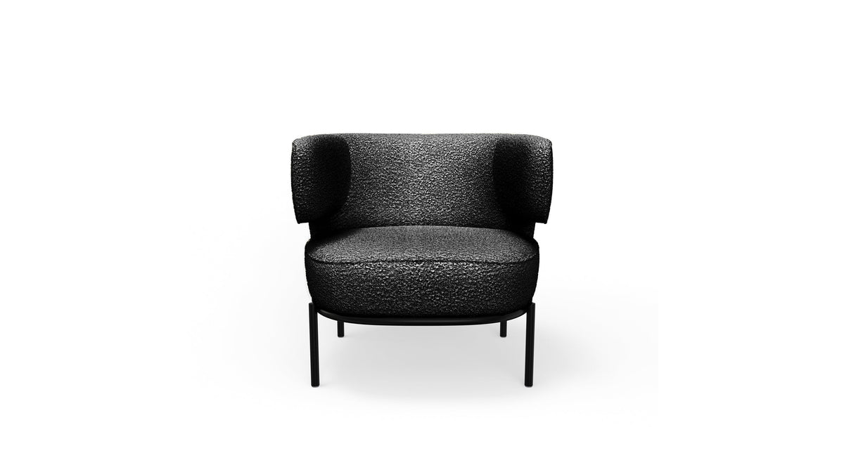 Finn Lounge Chair in Licorice Boucle