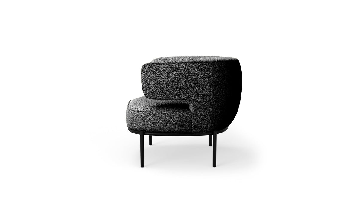 Finn Lounge Chair in Licorice Boucle