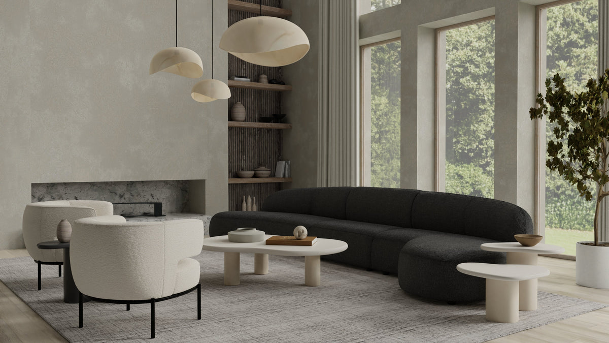 Finn Lounge Chair in Licorice Boucle