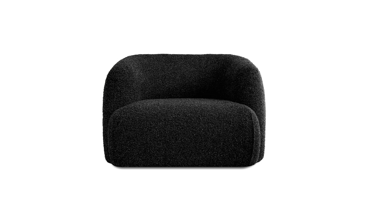 Saba Swivel Lounge Chair in Black