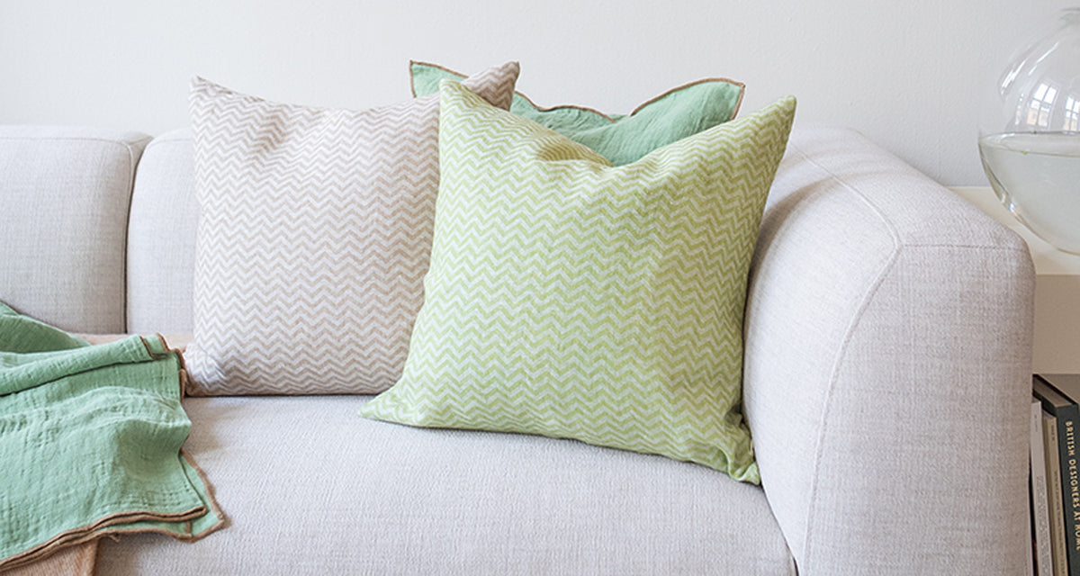 Lilja Cushion by Brita, showing lilja cushion in live shot.