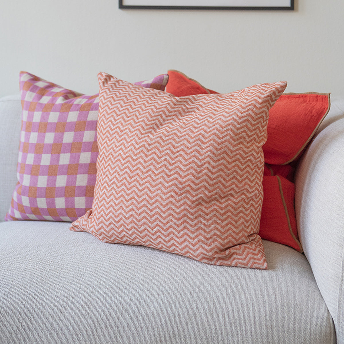 Lilja Cushion by Brita, showing lilja cushion in live shot.