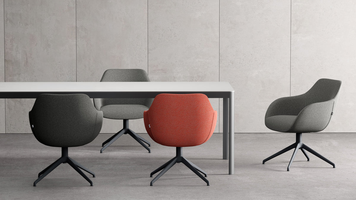 Lamy Premium Swivel Chair by B&T, showing lamy premium swivel chairs in live shot.