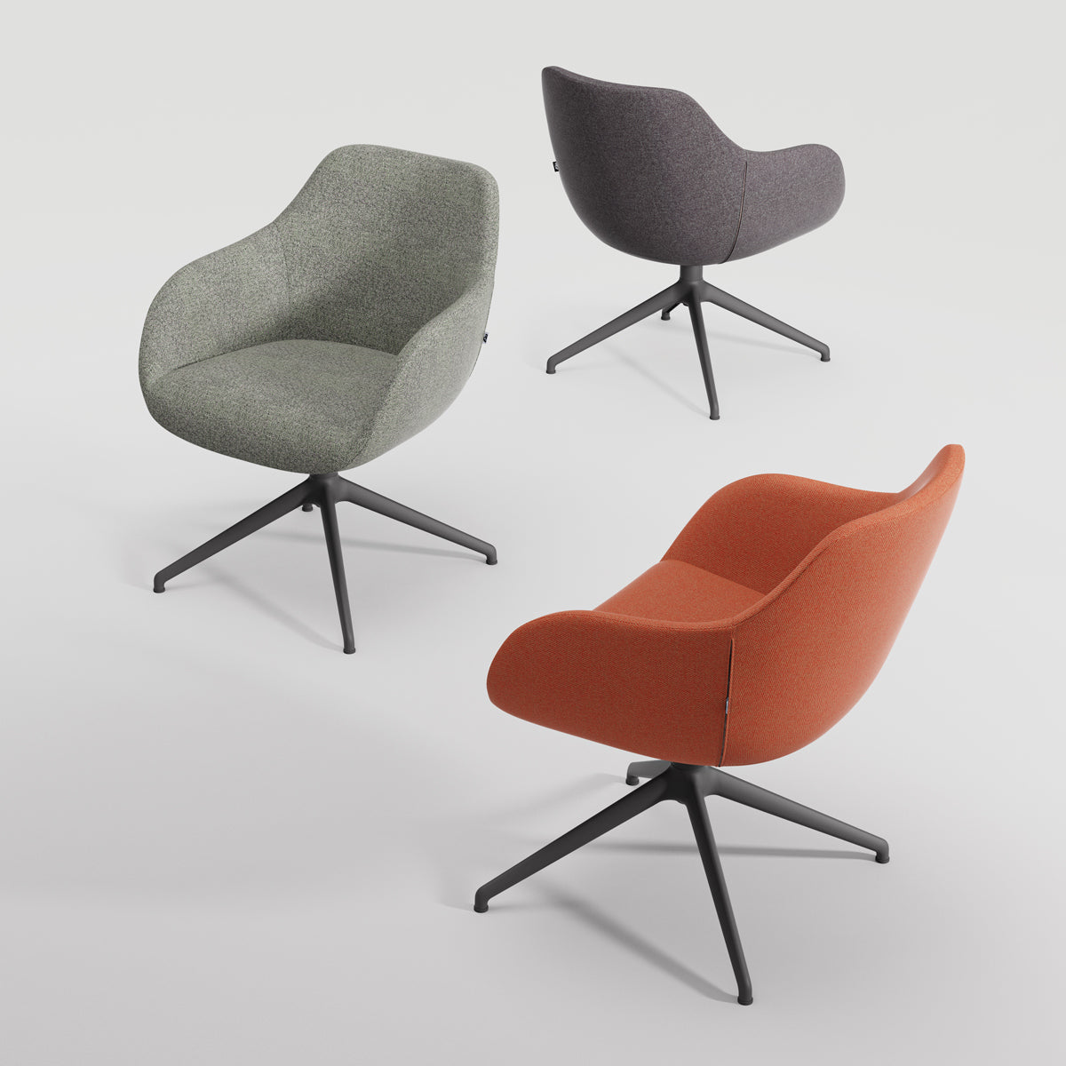Lamy Premium Swivel Chair by B&T, showing lamy premium swivel chairs in live shot.