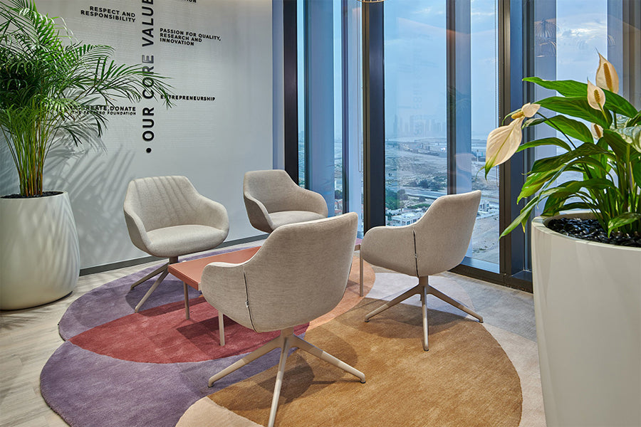 Lamy Premium Swivel Chair by B&T, showing lamy premium swivel chairs in live shot.