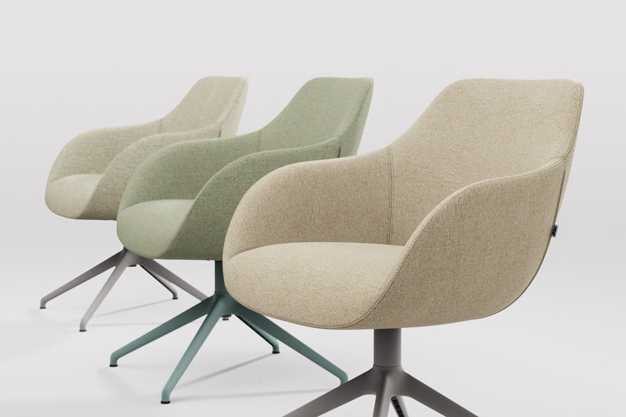 Lamy Premium Swivel Chair by B&T, showing lamy premium swivel chairs in live shot.