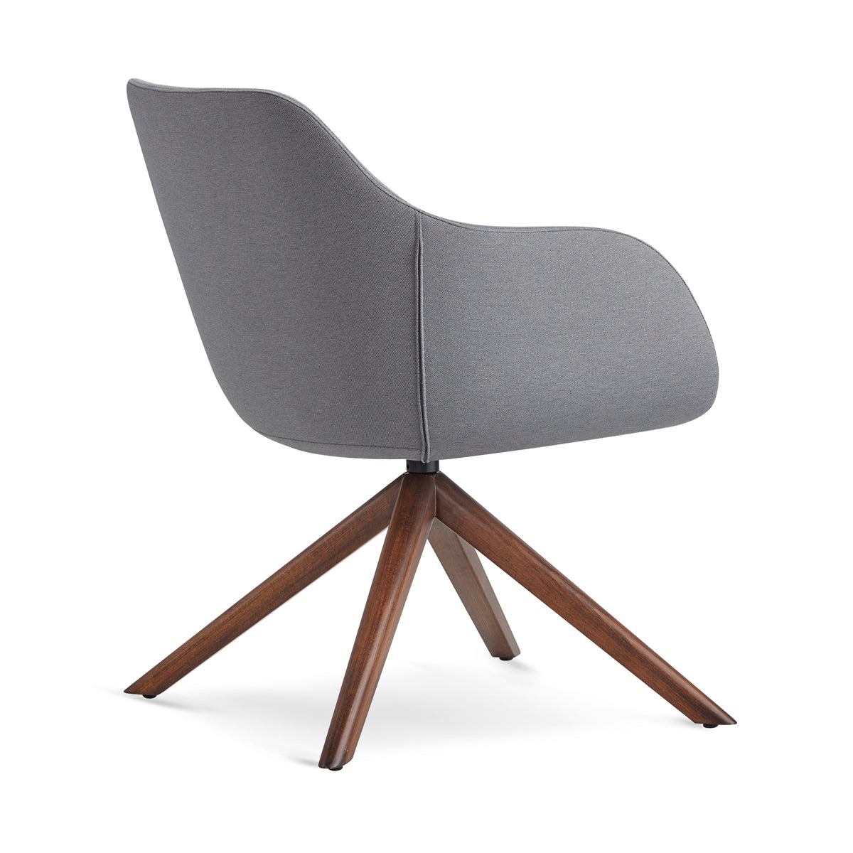 Lamy Wood Swivel Chair by B&T, showing side view of lamy wood swivel chair in wood group.