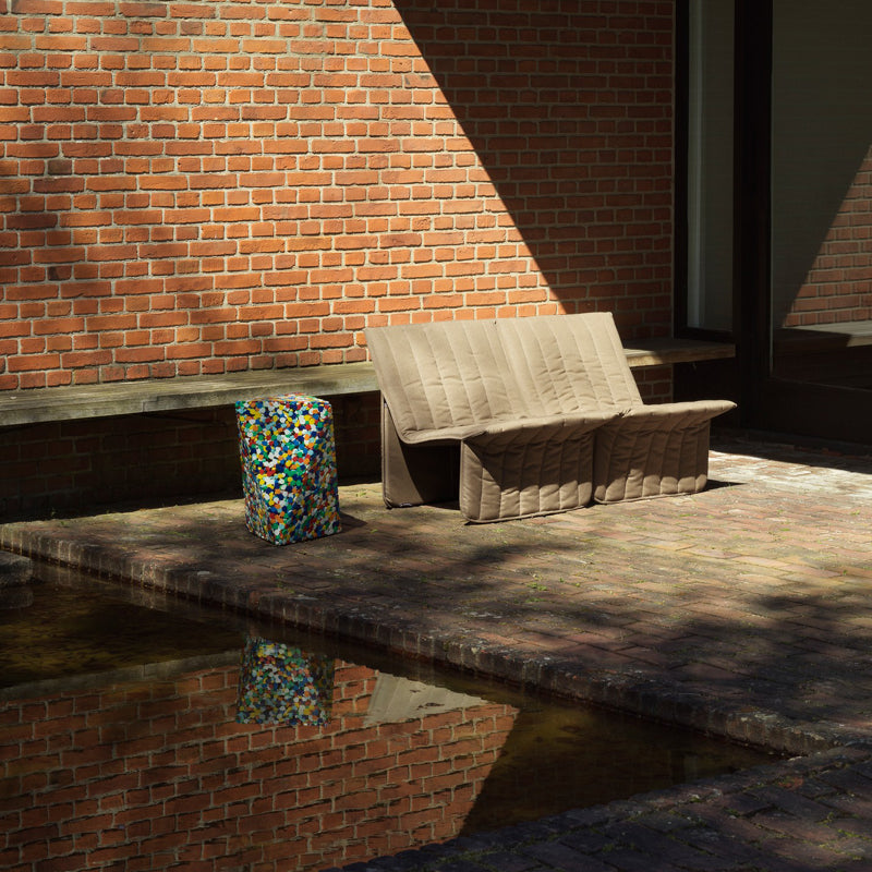 Limit Outdoor Lounge Chair by Normann Copenhagen, showing limit outdoor lounge chair in live shot.