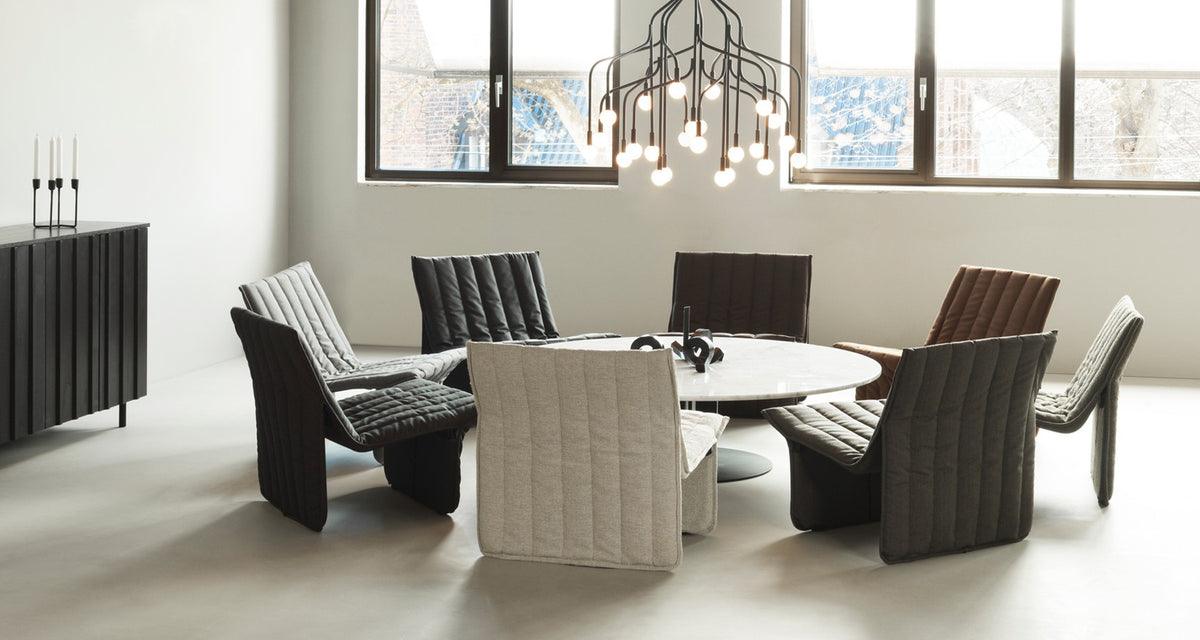 Limit Lounge Chair by Normann Copenhagen, showing limit lounge chair in live shot.