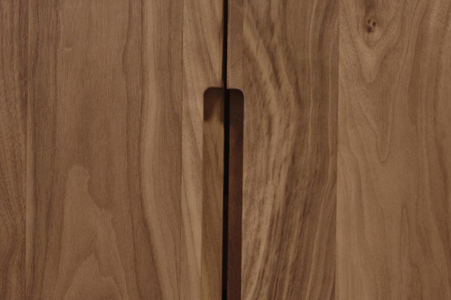 Lisse Buffet by Copeland Furniture, showing closeup view of lisse buffet.