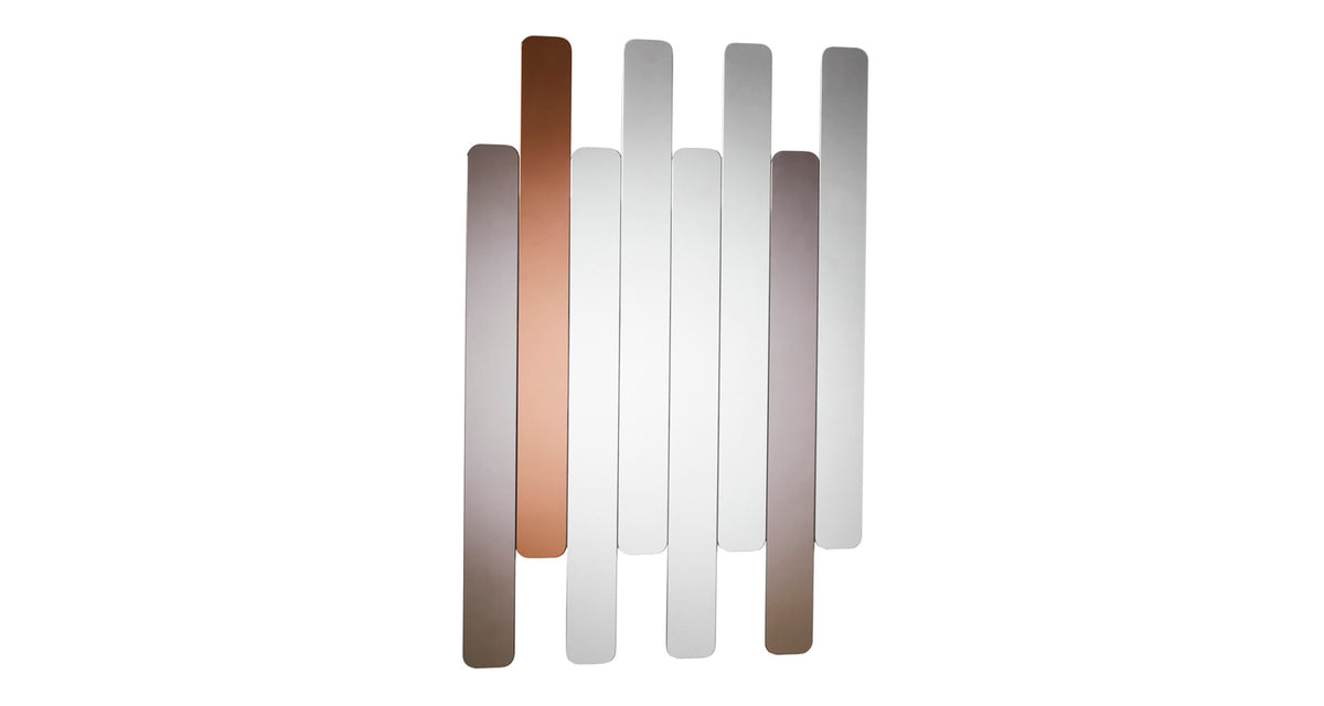 Logs Mirror by Woud, showing front view of logs mirror.