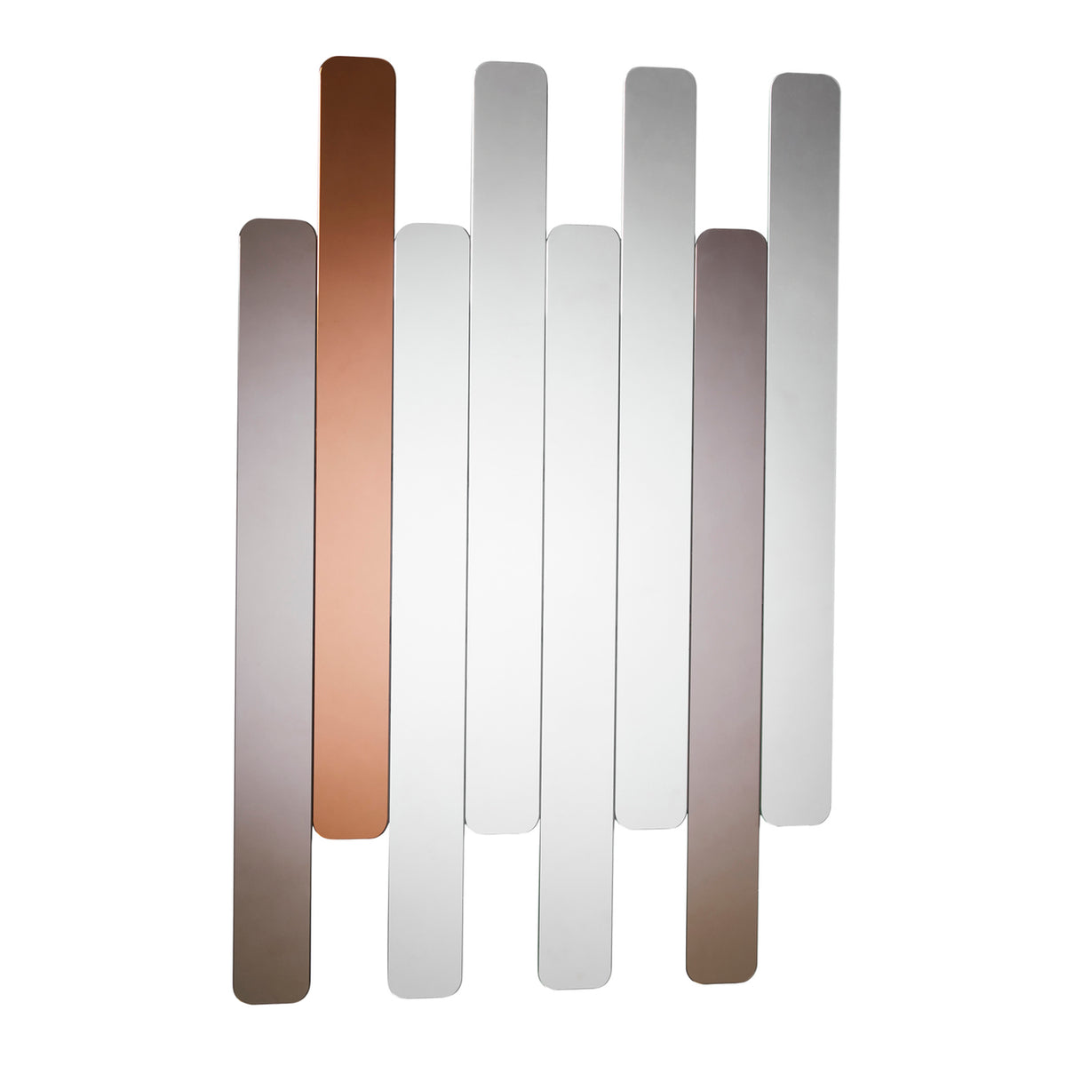 Logs Mirror by Woud, showing front view of logs mirror.