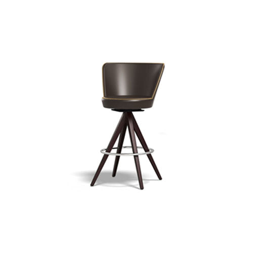 Stizzy Swivel Bar Chair by Mamagreen - galvanized steel swivel base with Stamskin shell