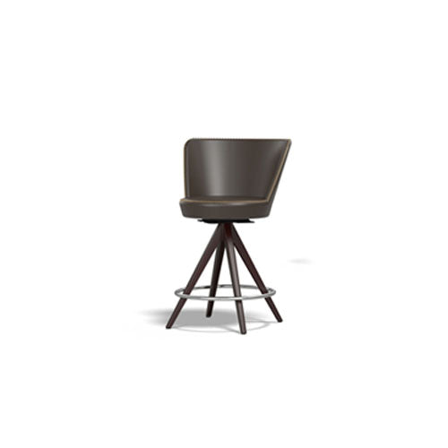 Stizzy Swivel Counter Chair by Mamagreen - galvanized steel swivel base with Stamskin shell