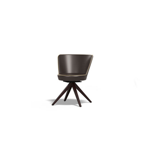Stizzy Swivel Dining Chair by Mamagreen - galvanized steel swivel base with Stamskin shell
