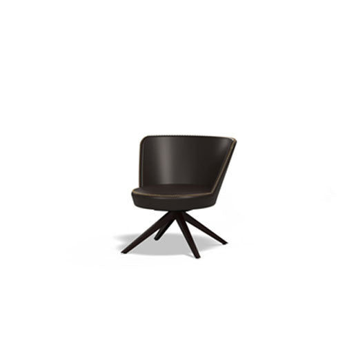 Stizzy Swivel Lounge Chair by Mamagreen - galvanized steel swivel base with Stamskin shell