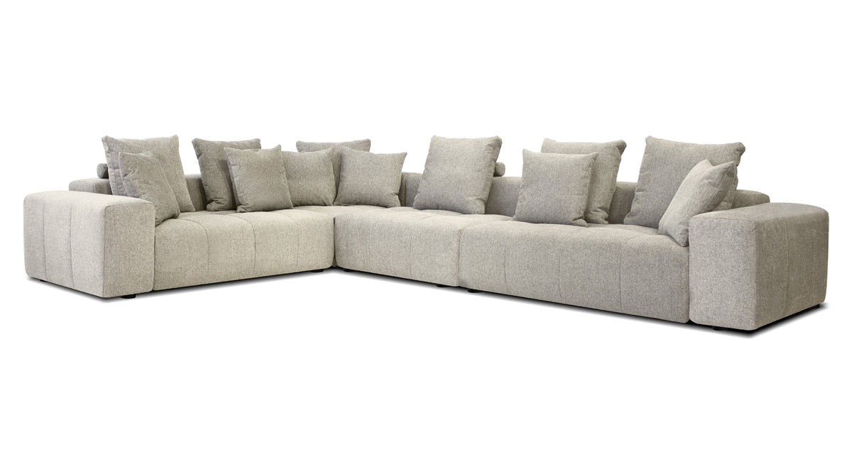 Mallow Sectional Sofa by Mobital, showing front view of mallow sectional sofa.