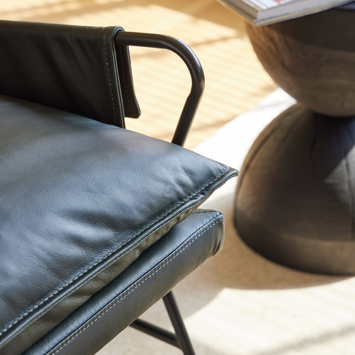 Meier Lounge Chair by Mobital, showing closeup view of meier lounge chair.