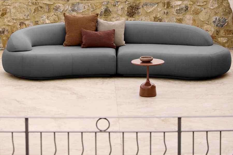 Mellow Configuration by Cane-Line, showing mellow configuration sofa in live shot.